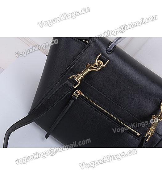 Celine Belt Black Leather Small Tote Bag-3