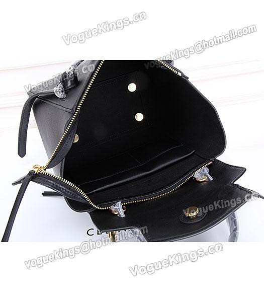 Celine Belt Black Leather Small Tote Bag-6