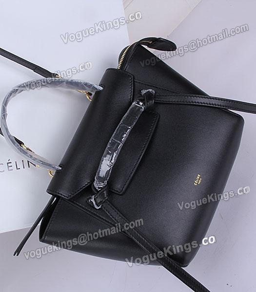 Celine Belt Black Leather Small Tote Bag-7
