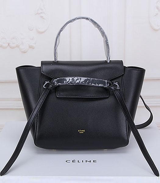 Celine Belt Black Leather Small Tote Bag