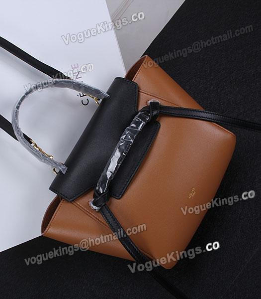 Celine Belt Coffee Leather Small Tote Bag-7