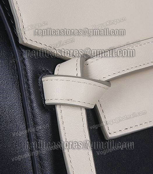 Celine Belt Original Leather Tote Bag 3346 In Offwhite/Black-4