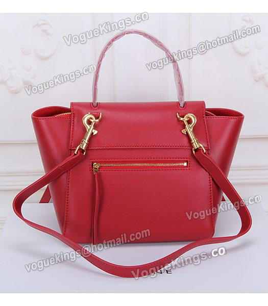 Celine Belt Red Leather Small Tote Bag-3