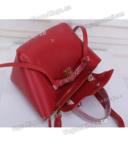 Celine Belt Red Leather Small Tote Bag-5