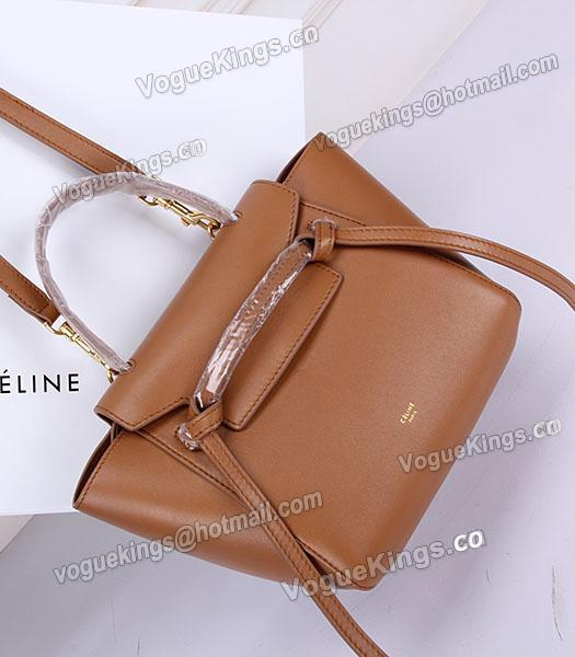 Celine Belt Small Tote Bag Light Coffee Leather-6