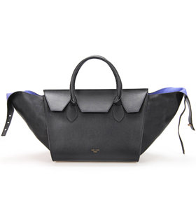 Celine Black Imported Leather Small Tote Bag