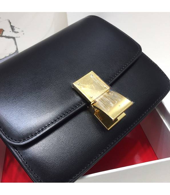 Celine Black Original Plain Veins Leather Small Classic Box Bag-1
