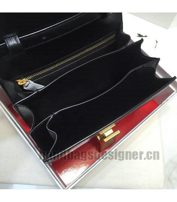 Celine Black Original Plain Veins Leather Small Classic Box Bag-5