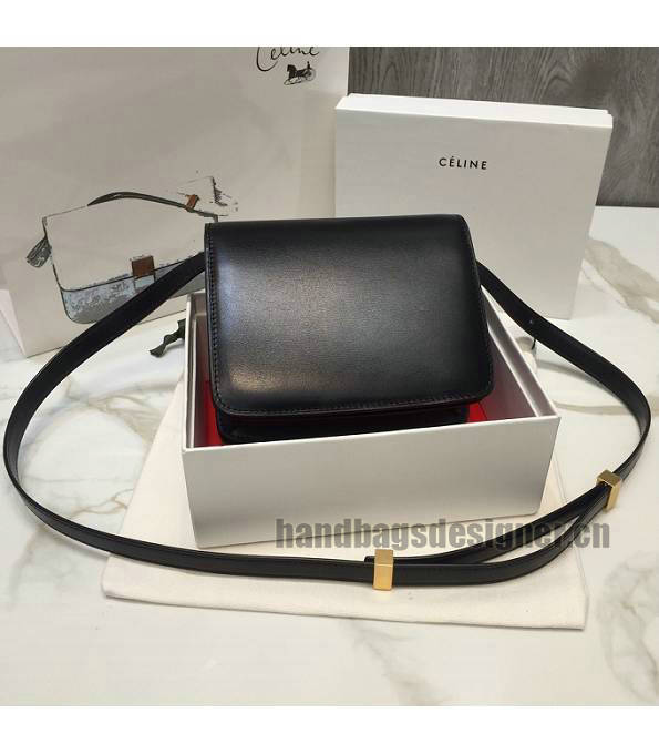 Celine Black Original Plain Veins Leather Small Classic Box Bag-4