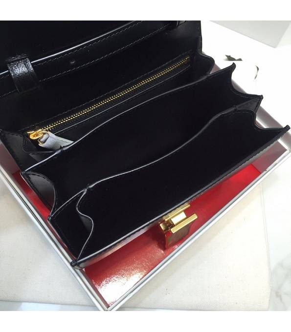 Celine Black Original Plain Veins Leather Small Classic Box Bag-5