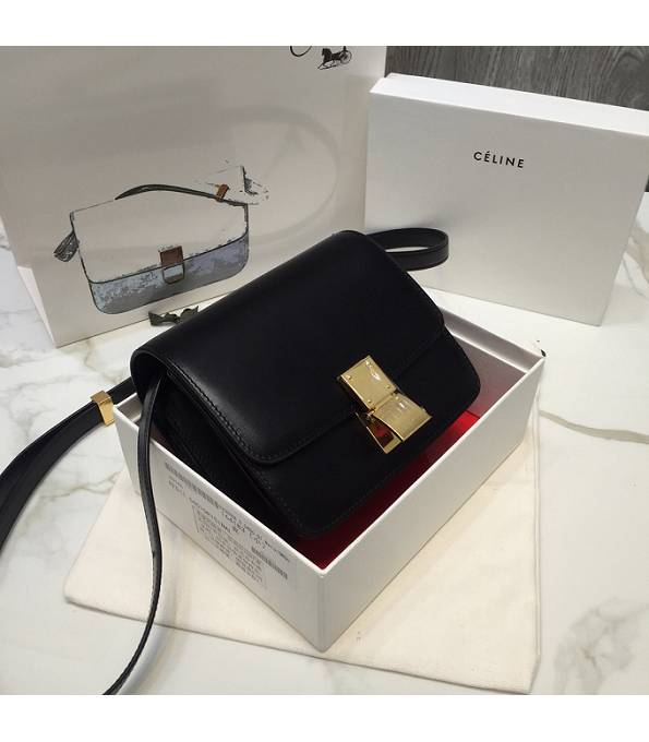 Celine Black Original Plain Veins Leather Small Classic Box Bag-8