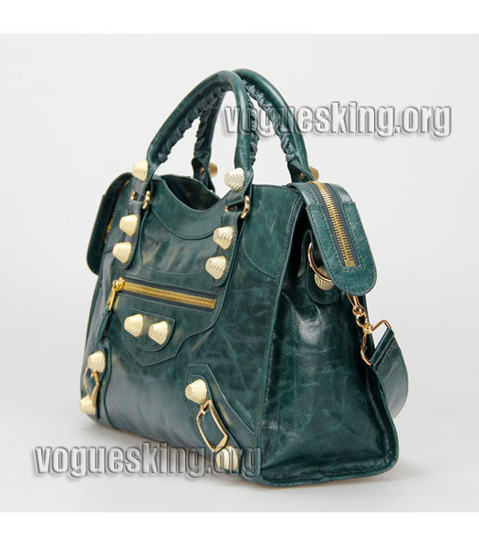 Celine Boston 30cm Smile Blue/Jujube Imported Leather Tote Bag-1