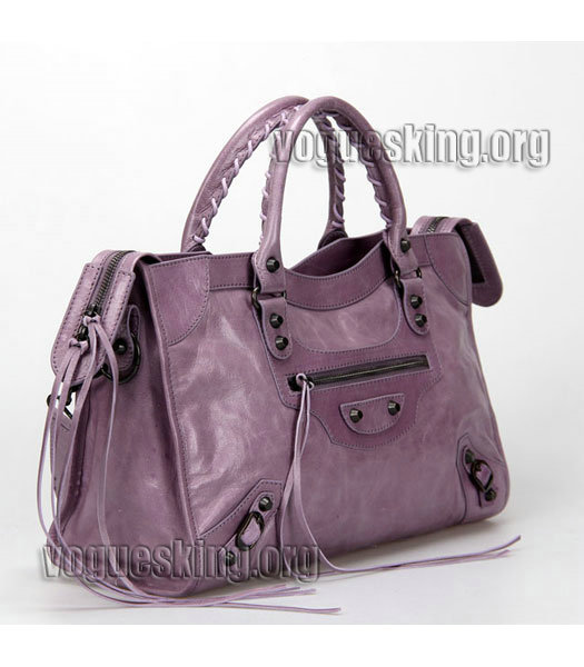 Celine Boston 30cm Smile Pink/Black Imported Leather Tote Bag-2