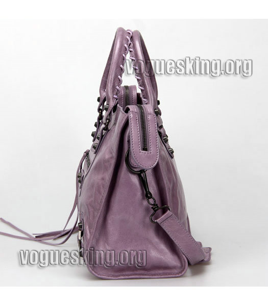 Celine Boston 30cm Smile Pink/Black Imported Leather Tote Bag-4