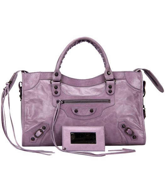 Celine Boston 30cm Smile Pink/Black Imported Leather Tote Bag