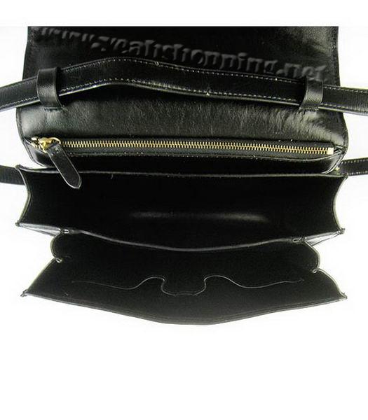 Celine Calfskin Messenger Bag Black-4