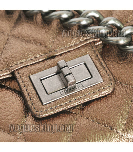 Celine Camel Croc Veins/Suede Imported Leather With Khaki Imported Leather Stamped Trapeze Bag-5