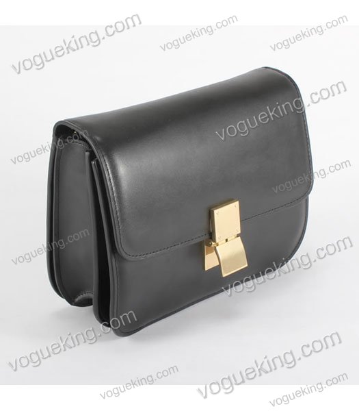 Celine Classic Box Small Flap Bag Black Calfskin Leather-1