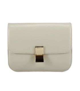 Celine Classic Box Small Flap Bag Light Apricot Calfskin Leather