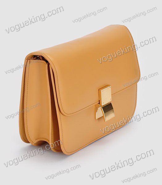 Celine Classic Box Small Flap Bag Light Yellow Calfskin Leather-1