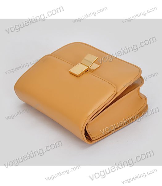 Celine Classic Box Small Flap Bag Light Yellow Calfskin Leather-4