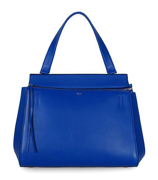 Celine Edge Calfskin Leather Tote Bag 26938 In Diamond Blue