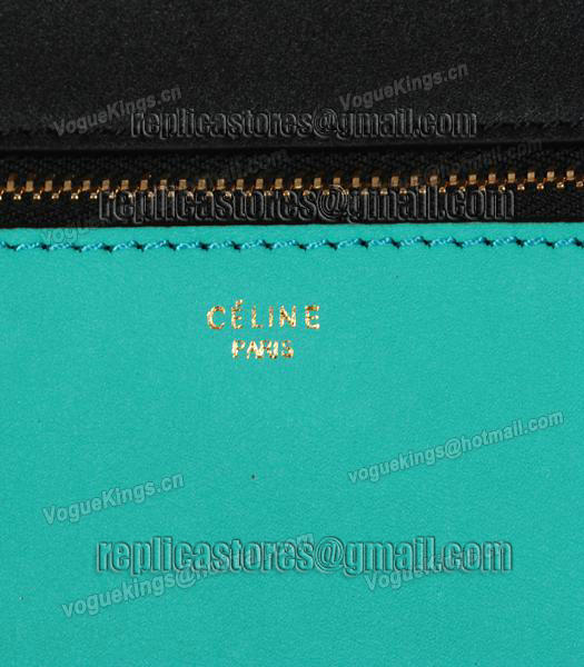 Celine Edge Calfskin Leather Tote Bag 26938 In Light Blue/Black-5
