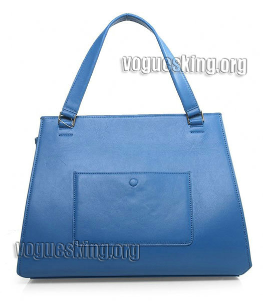 Celine Edge Tote Bag In Blue Original Leather-2