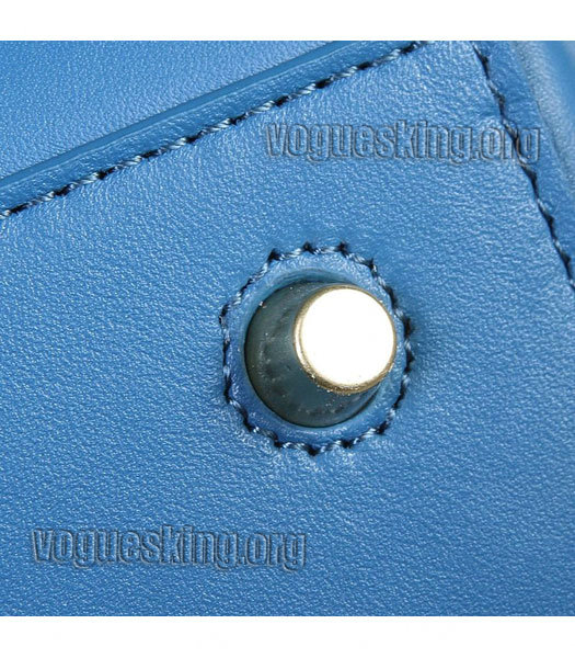 Celine Edge Tote Bag In Blue Original Leather-4