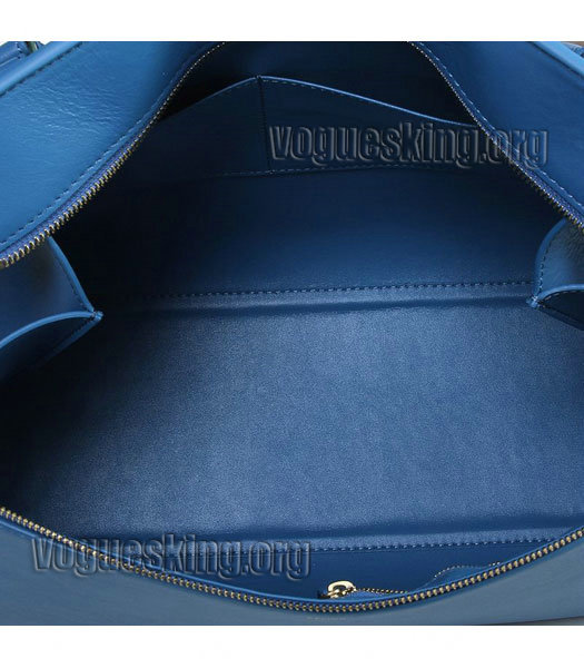 Celine Edge Tote Bag In Blue Original Leather-6