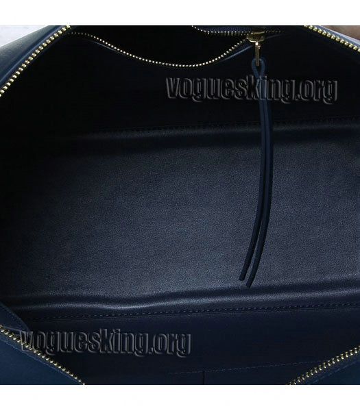 Celine Edge Tote Bag In Dark Blue Original Leather-6