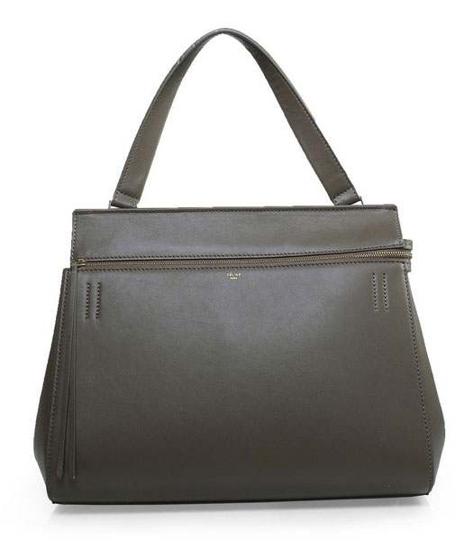 Celine Edge Tote Bag In Khaki Original Leather