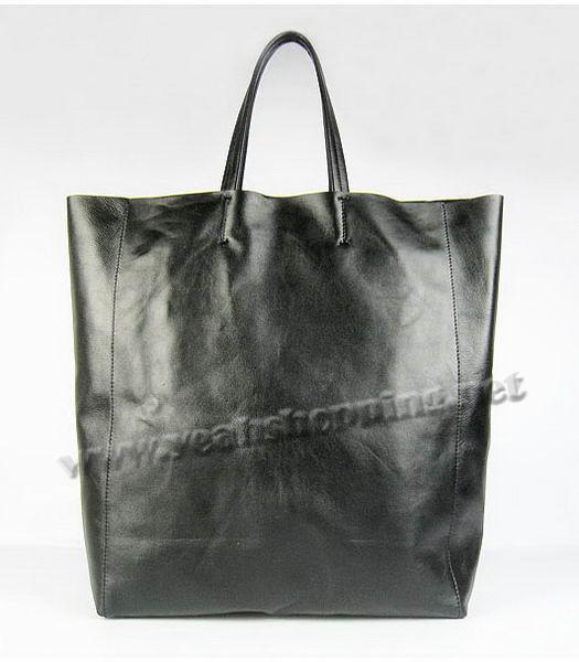 Celine Lambskin Tote Bag Black Leather-2