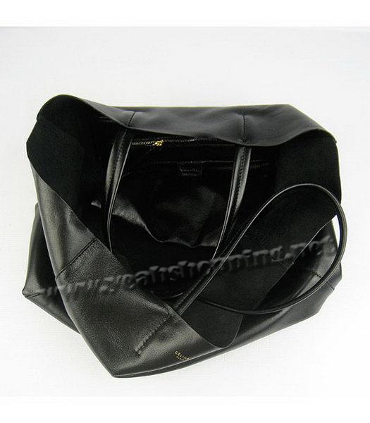 Celine Lambskin Tote Bag Black Leather-5