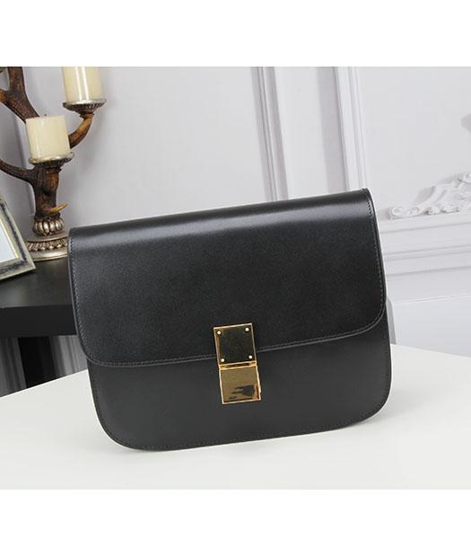 Celine Latest Design Black Crystal Leather Small Shoulder Bag