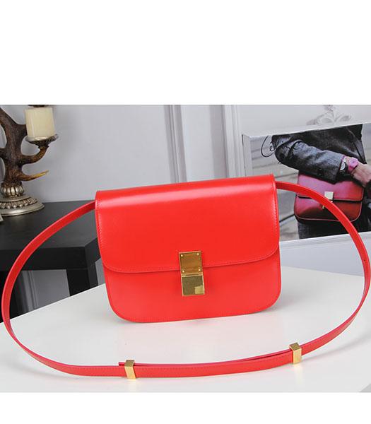 Celine Latest Design Red Crystal Leather Small Shoulder Bag