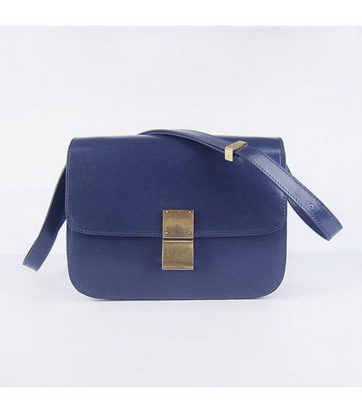 Celine Messenger Bag Dark Blue Leather