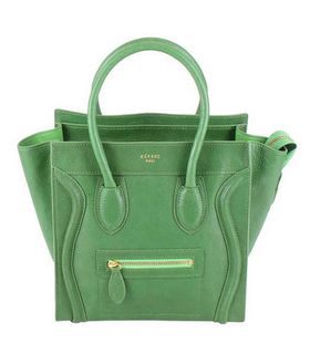 Celine Mini 26cm Small Tote Bag Green Calfskin