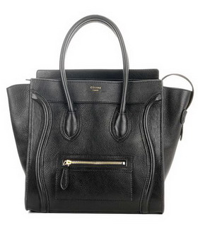 Celine Mini 30cm Black Imported Leather Medium Tote Bag