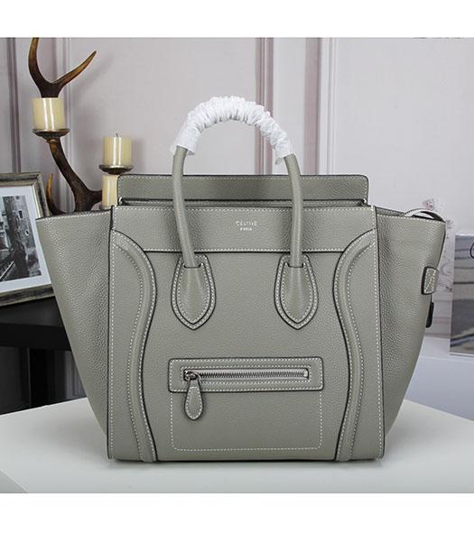 Celine Mini 30cm Classic Tote Bag Litchi Veins Grey Leather
