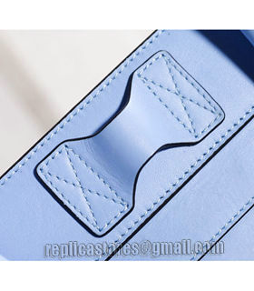 Celine Mini 30cm Emperor Blue Original Leather Tote Bag With Black Side-8