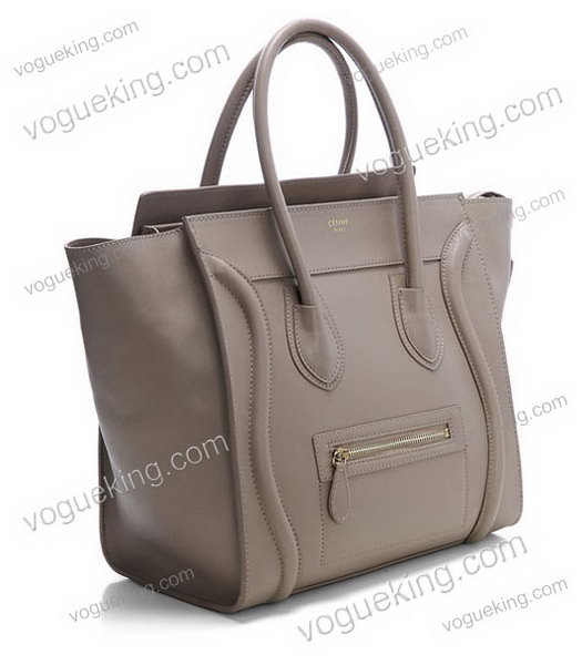 Celine Mini 30cm Khaki Imported Leather Medium Tote Bag-1