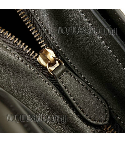 Celine Mini 30cm Medium Tote Bag Dark Green Imported Leather-6