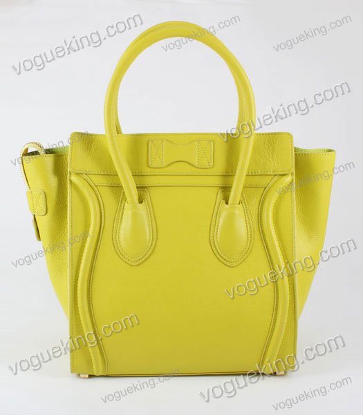 Celine Mini 30cm Medium Tote Bag Yellow Calfskin With Lambskin Inside-2
