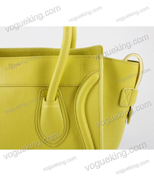 Celine Mini 30cm Medium Tote Bag Yellow Calfskin With Lambskin Inside-6