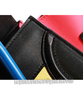 Celine Mini 30cm Yellow/Black/Blue/Red Leather Tote Bag-7