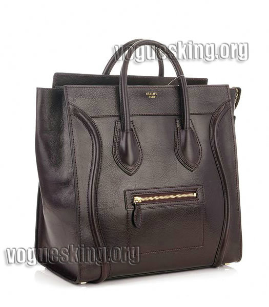 Celine Mini 33cm Large Tote Bag Dark Coffee Imported Leather-1