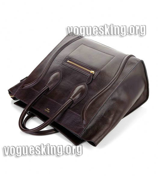 Celine Mini 33cm Large Tote Bag Dark Coffee Imported Leather-2