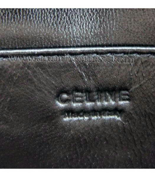 Celine Mini Boston Smile Tote Bag Black Calfskin Leather_White Suede Leather-7