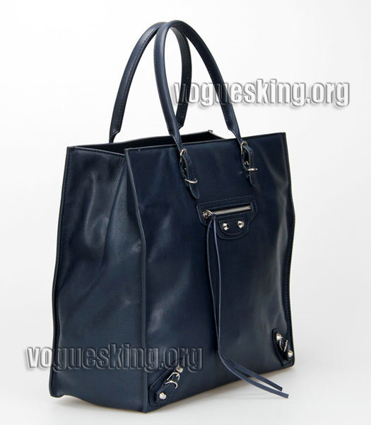 Celine Mini Smile Face White Bubble Leather With Black/Apricot Leather Tote Handbag-2